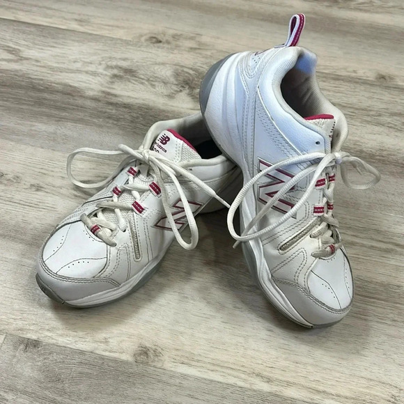 New Balance WX608V4P Cross Trainer Sneakers in White and Hot Barbie Pink / 7.5 - Picture 5 of 11